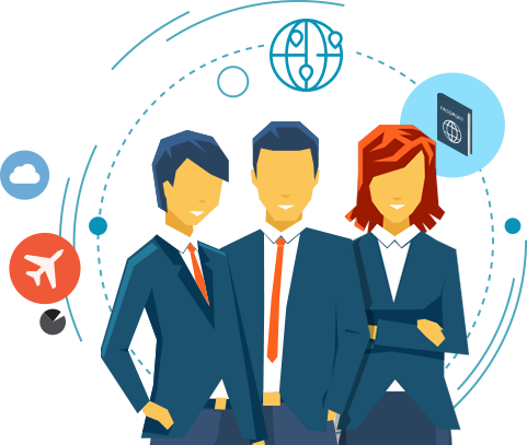 Features You Will Love - Group Travel Illustration Png (481x407)
