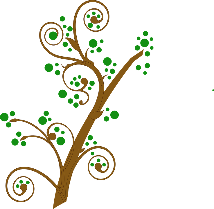 Spring Time Clipart 26, - Brown And Green Tree (737x720)