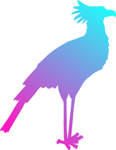 Image Of Colored Secretary Bird Silhouette - I'm Tweeting This Trucker Hat, Adult Unisex, White (385x500)