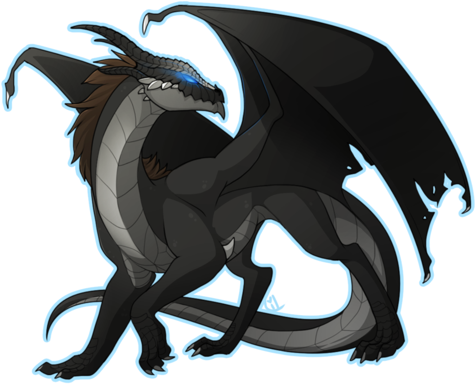 Black Dragon By Lilwolfpard-d649l5v - Color Wings Of Fire Nightwing (951x840)