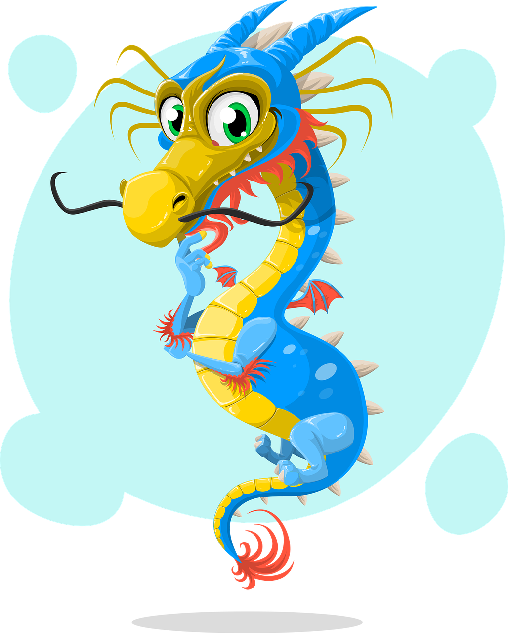 Cute Cartoon Dragons 19, Buy Clip Art - Little Dragon Flies In The Sun [book] (1028x1280)