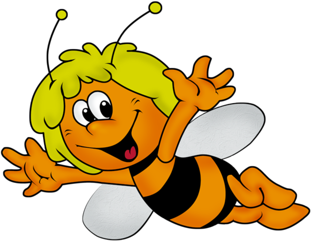Cute Cartoon Bee 1 600×600 Pixels - Bee Maya Clipart (699x554)