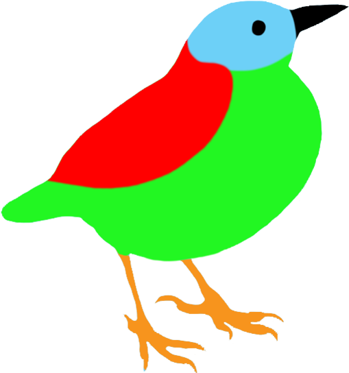 Colorful Drawings Of Birds - Fåglar Kring Människor Och Tankar (599x591)