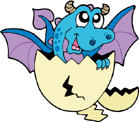 Funny Cartoon Dragon Clip Art - Cute Dragons (500x500)