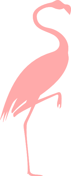 Pink Flamingo Clip Art - Flamingo Rectangular Pillow - Small (17" X 12") (240x595)