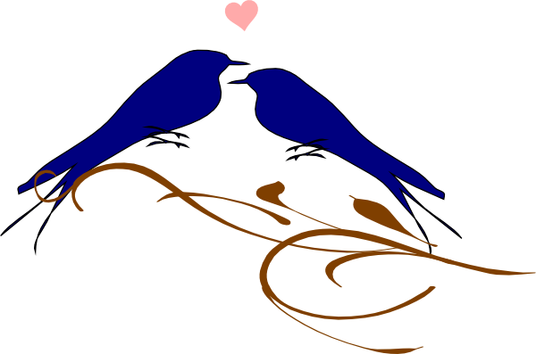 Black Love Bird Clip Art - Clip Art (600x397)