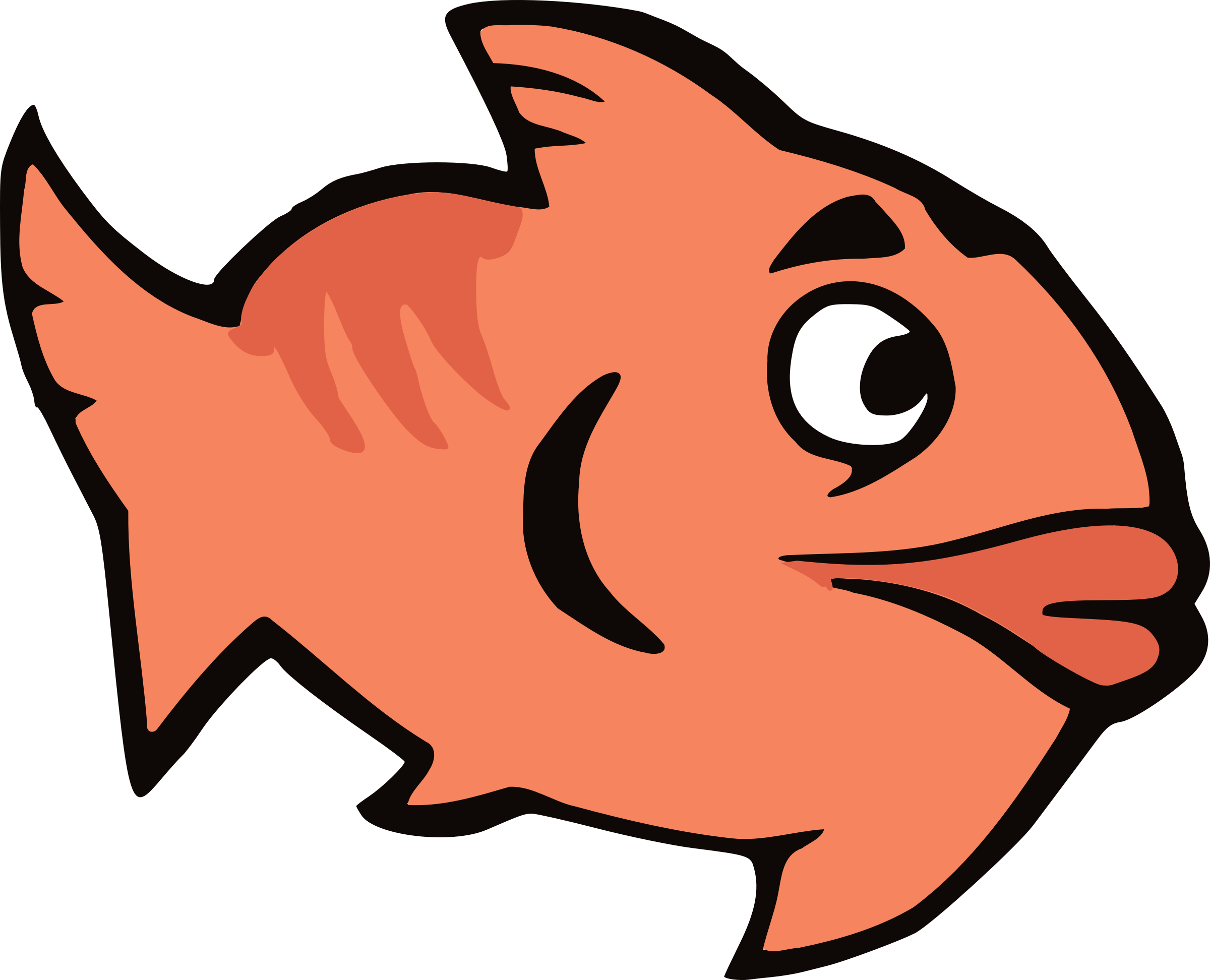 Love Birds Clipart 29, Buy Clip Art - Transparent Cartoon Fish Png (2400x1944)