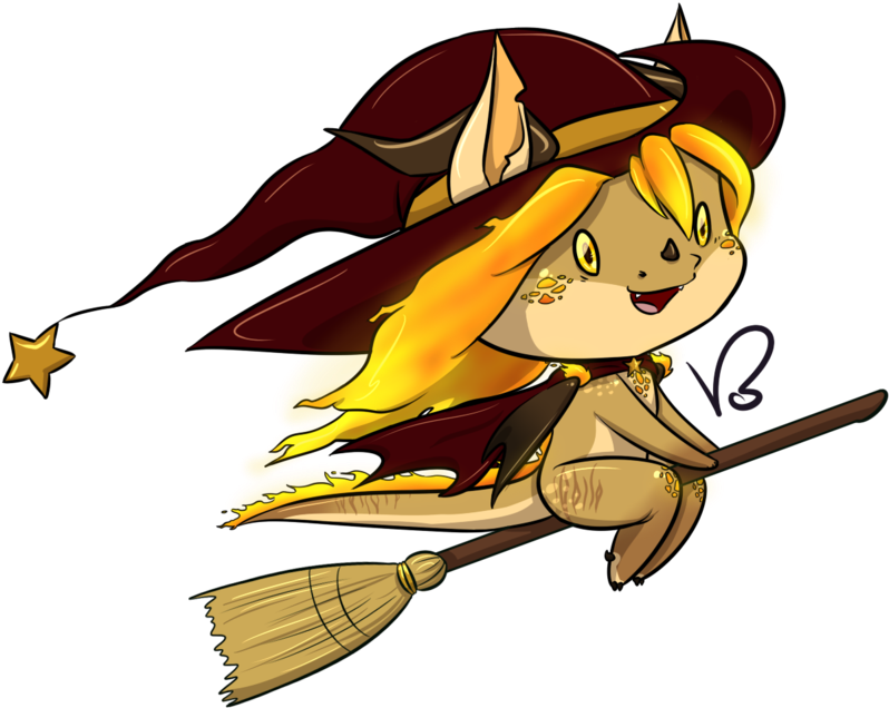Falloween Fire Dragon By Cyphonfiction - Cartoon (900x728)
