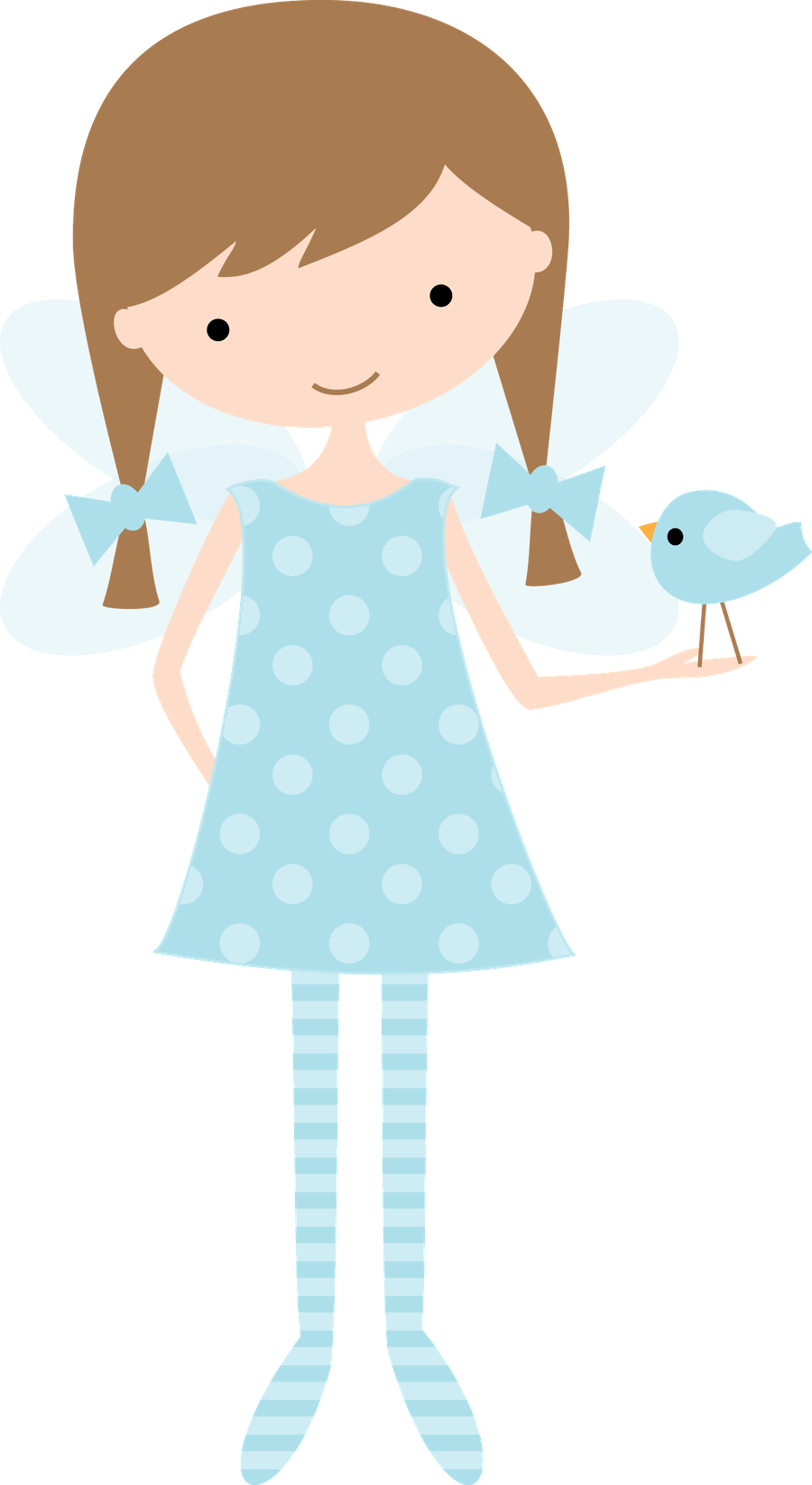 Fairies And Birds Clip Art - Caricatura Pajarito Png (900x1646)