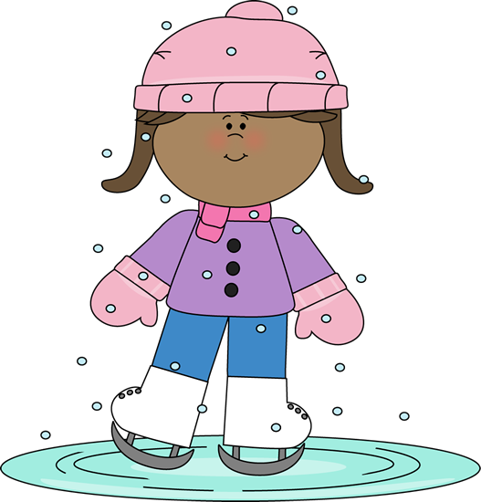 Winter Clip Art - Ice Skating Clip Art (527x550)