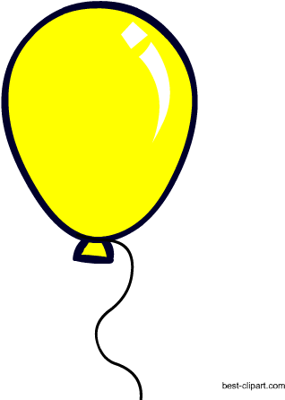 Yellow Balloon Free Clip Art - Clip Art (450x450)