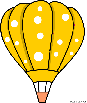 Yellow Hot Air Balloon Free Clip Art - Clip Art (450x450)