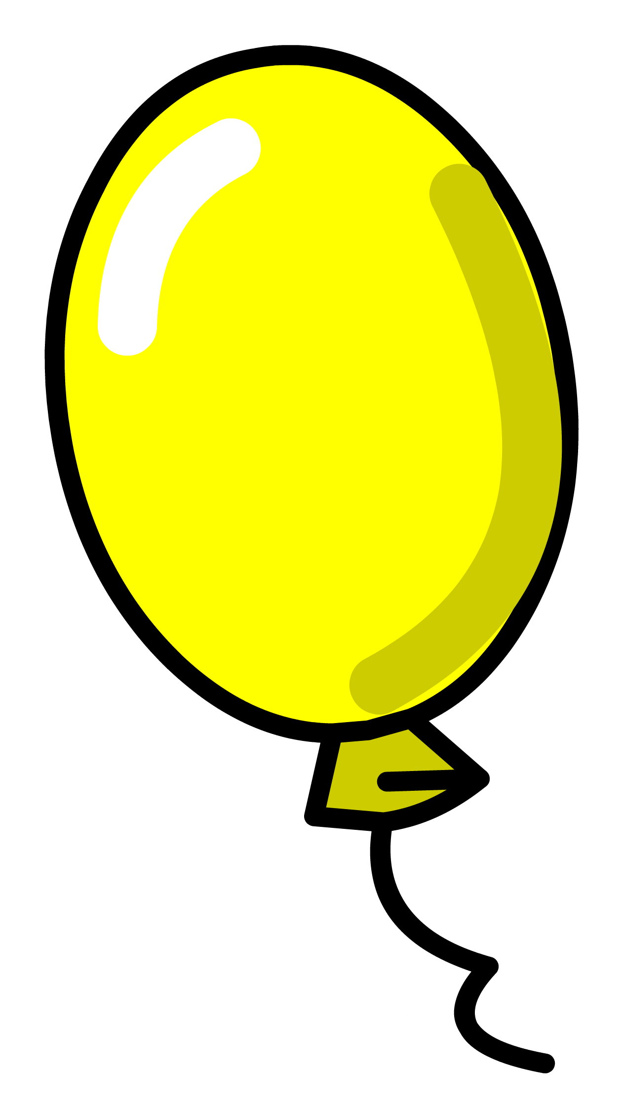 Yellow Balloon - Yellow Balloon No Background (1262x2262)