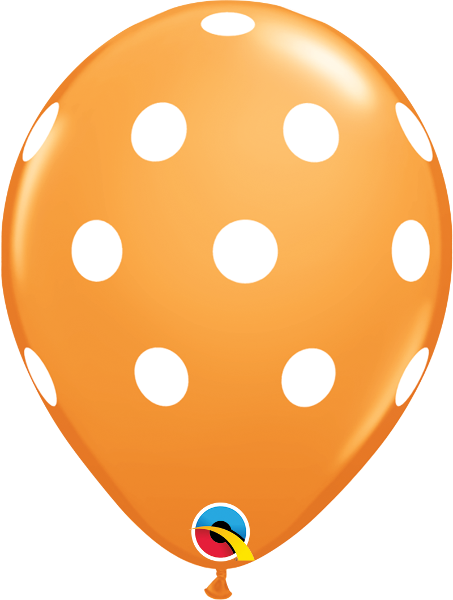 11" Big Polka Dots Round Latex Balloons - Pink Polka Dot Balloons (453x600)