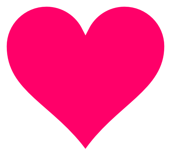 Pink Heart Clip Art At Clker - Pink Heart Vector Png (600x557)