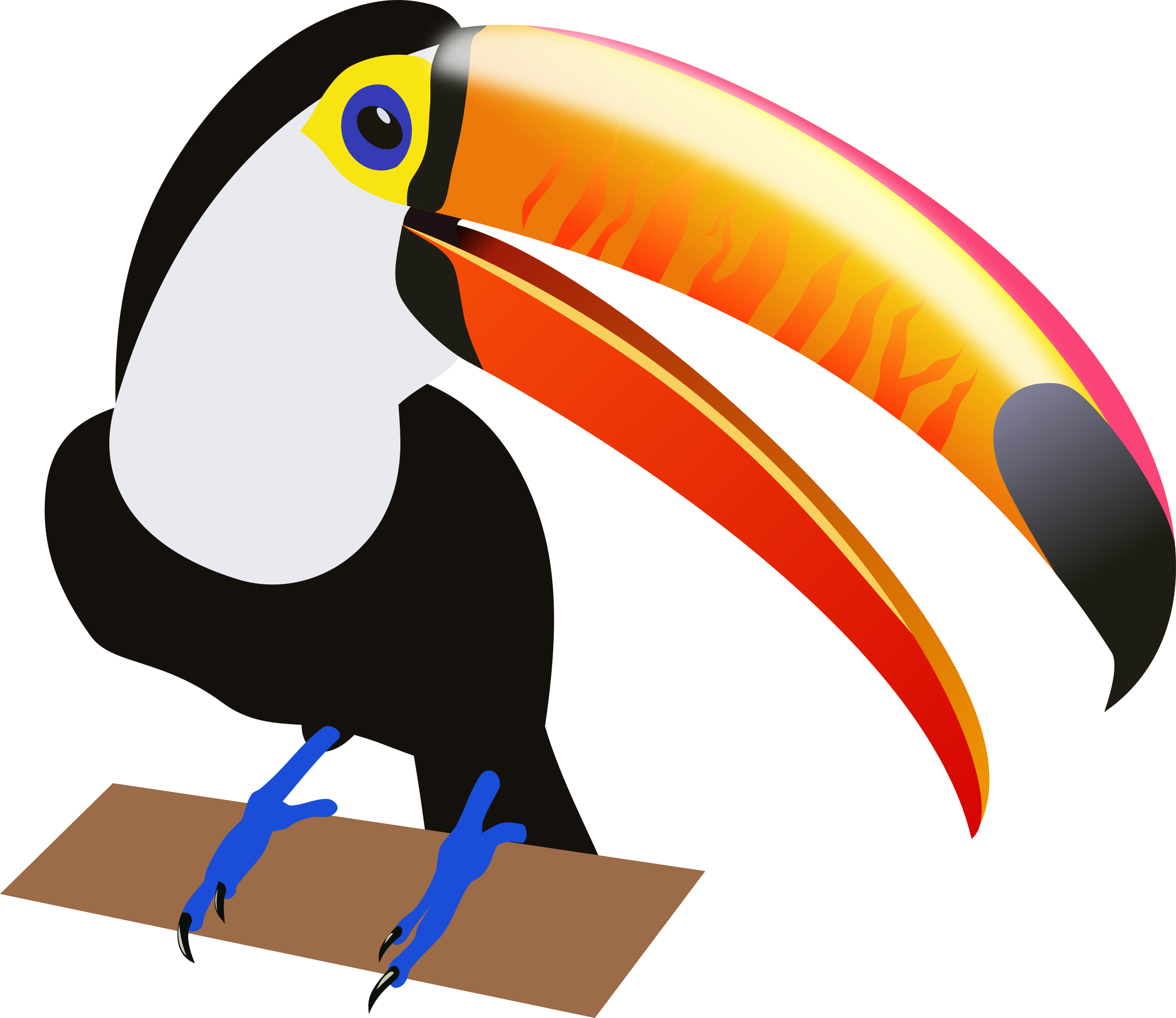 Toucan Bird Clipart - Glowforge Silly Birds: Graphic Image Pack (2400x2078)