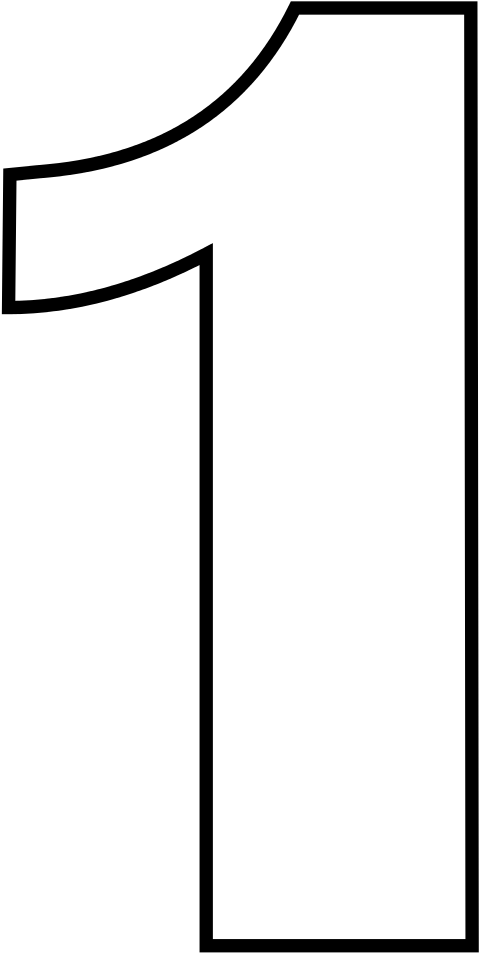 Open - Book - Clip - Art - Color - Number One Cake Template (816x1056)