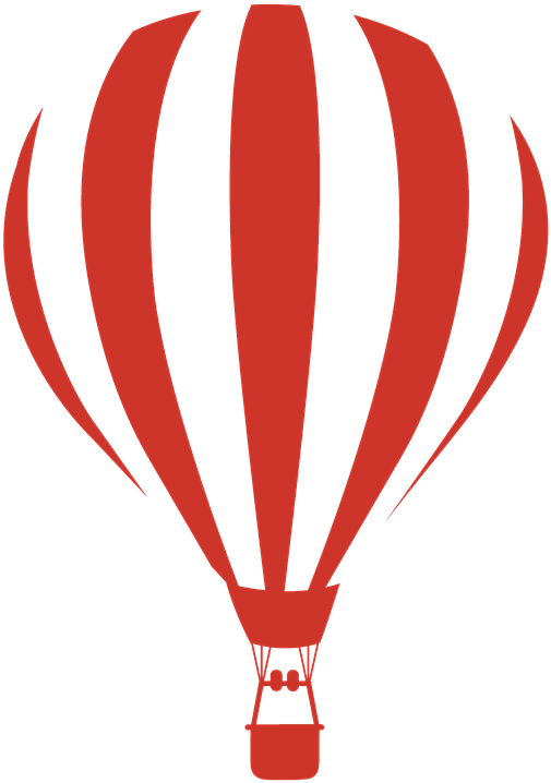 Hot Air Balloon Clipart Red - Hot Air Balloon Silhouette Png (532x720)