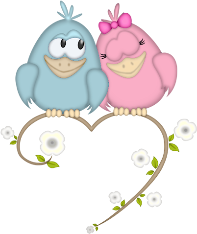 Gd Ss Love Birds - Pajaritos Novios Png (418x500)