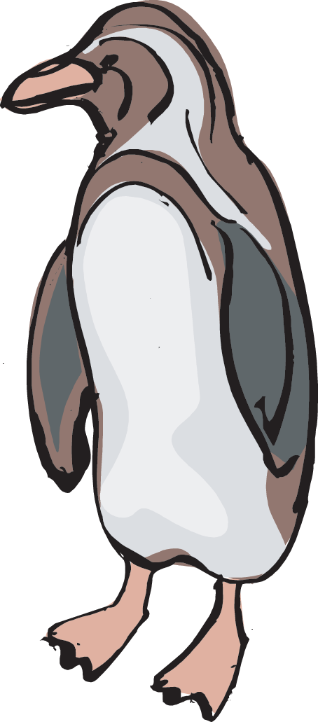 Penguin - Clipart Of Endangered Birds (454x1031)