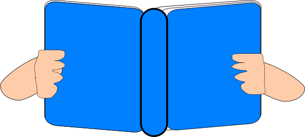 Blue Book Clip Art - Reading Clip Art (600x270)
