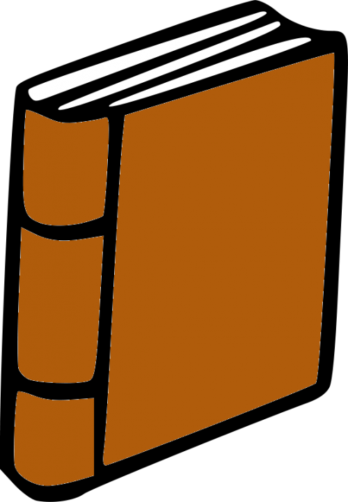Best Closed Book Clipart - Brown Book Clip Art (500x721)