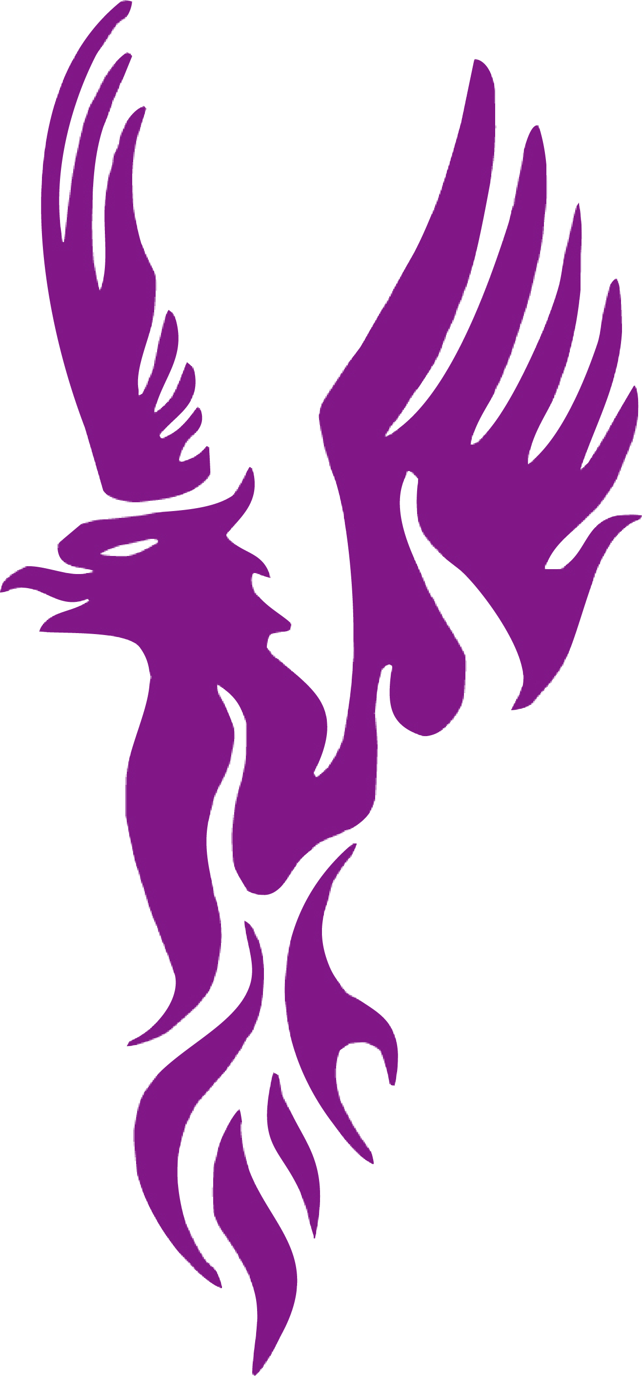 Phoenix Clipart Purple - Sigma Alpha Epsilon Phoenix (1316x2819)