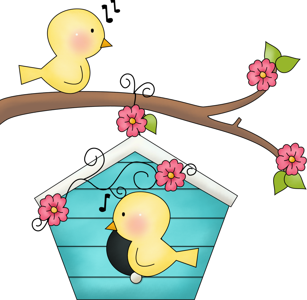 Birds - Dibujos De Pajareras (1280x1249)