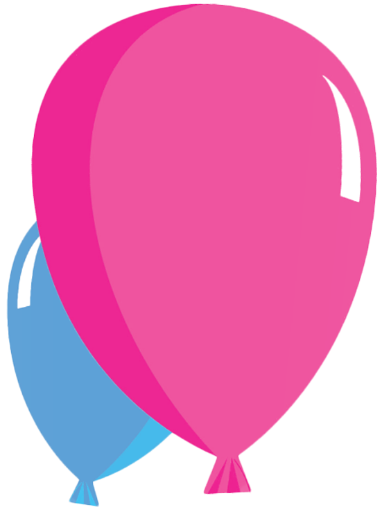 Blu Pink Balloon Png (550x800)