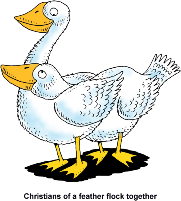 Flock Of Birds Clipart Goose - Birds Of A Feather Flock Together Clipart (361x400)