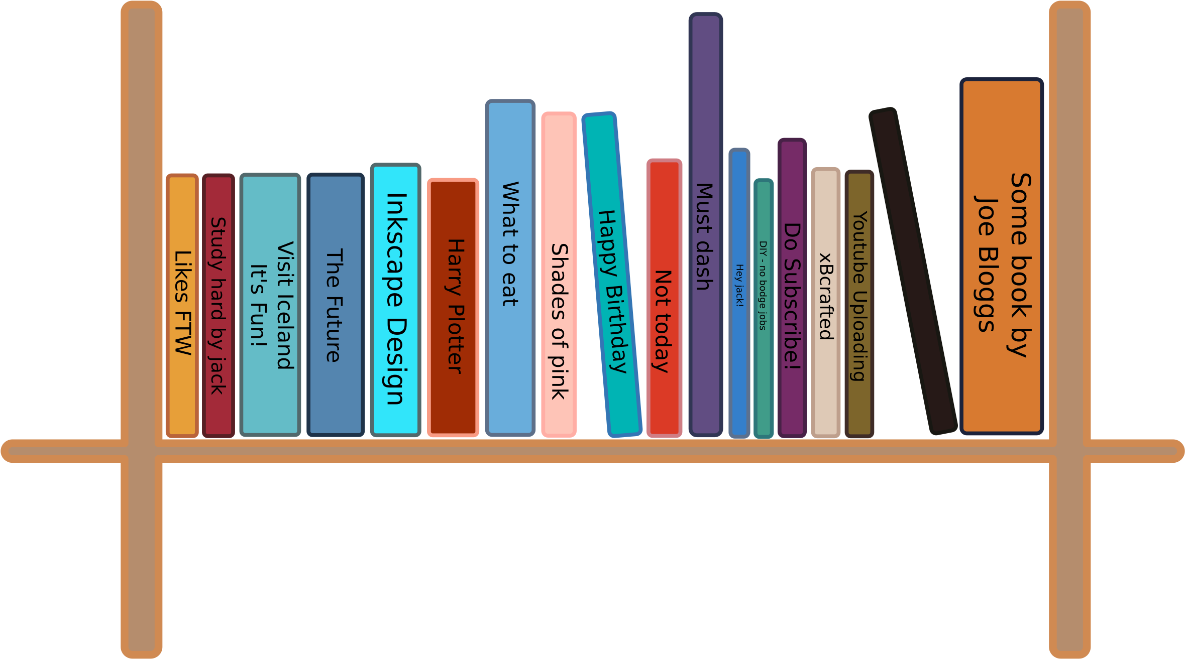 Big Image - Books On Shelf Png (2400x1487)