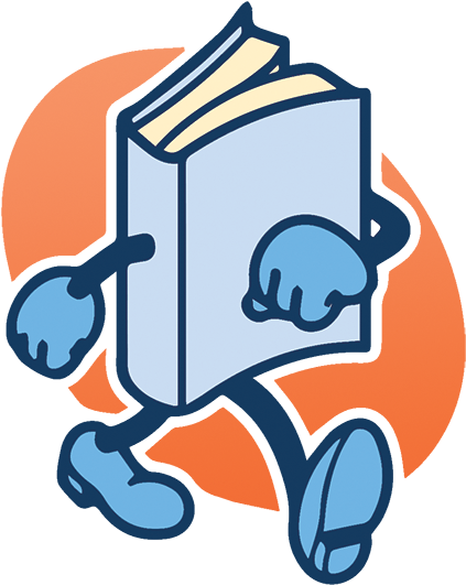 Walking Book Cartoon Images - Walking Book Cartoon Images (450x565)