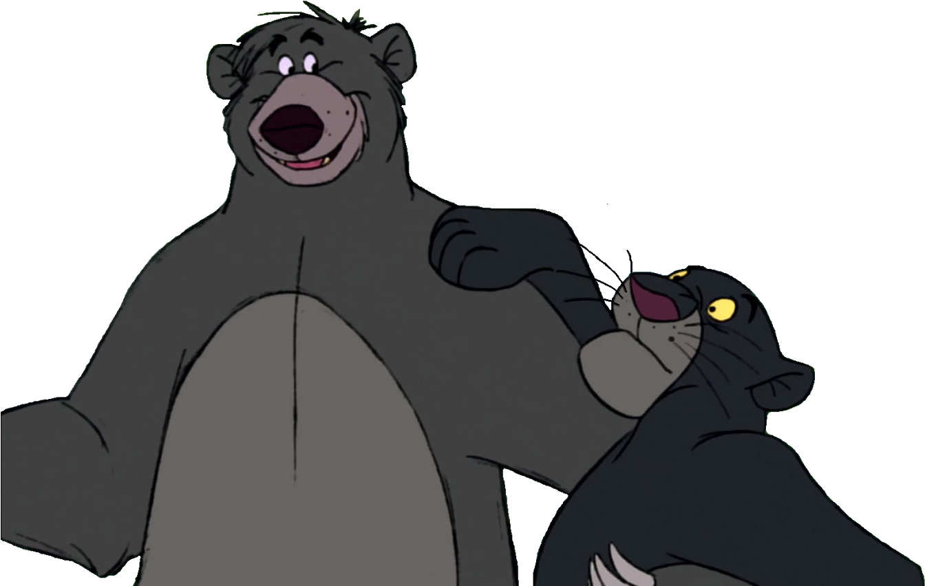 Bear Baloo Bagheera The Jungle Book Clip Art - Cartoon (1600x915)