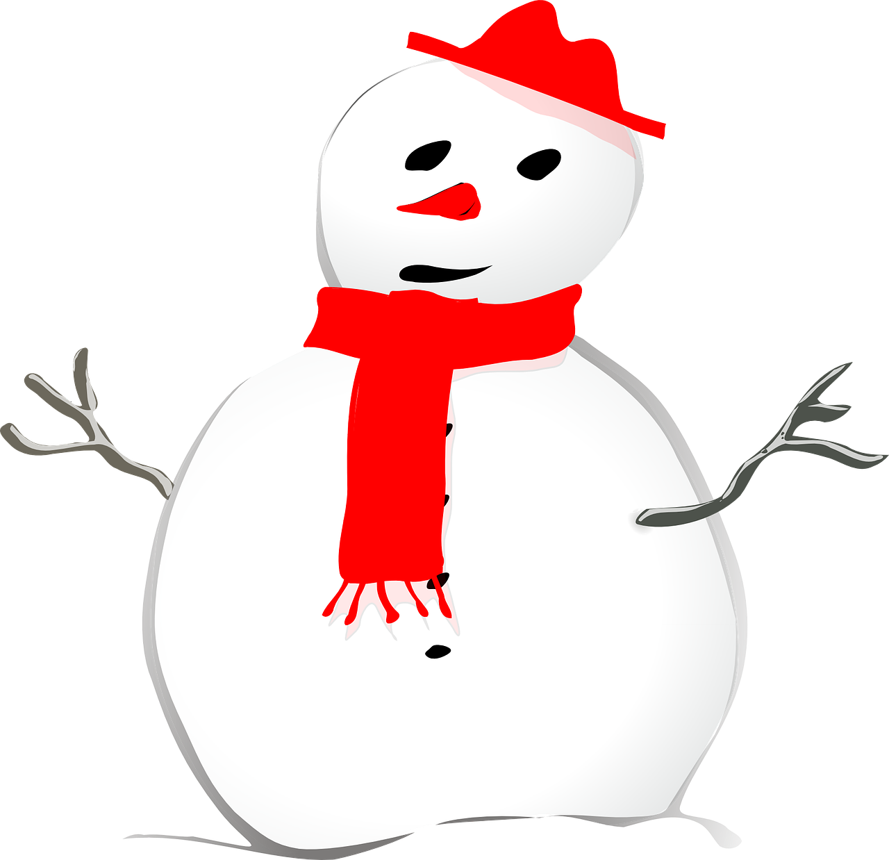 Free Winter Clipart - Thank You-for Christmas Gift-snowman-snow-custom-photo (1280x1238)