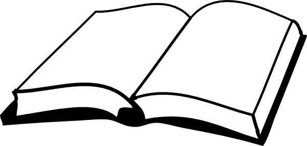 Open Book Clipart Black And White Clipart Panda Free - Feather (600x286)