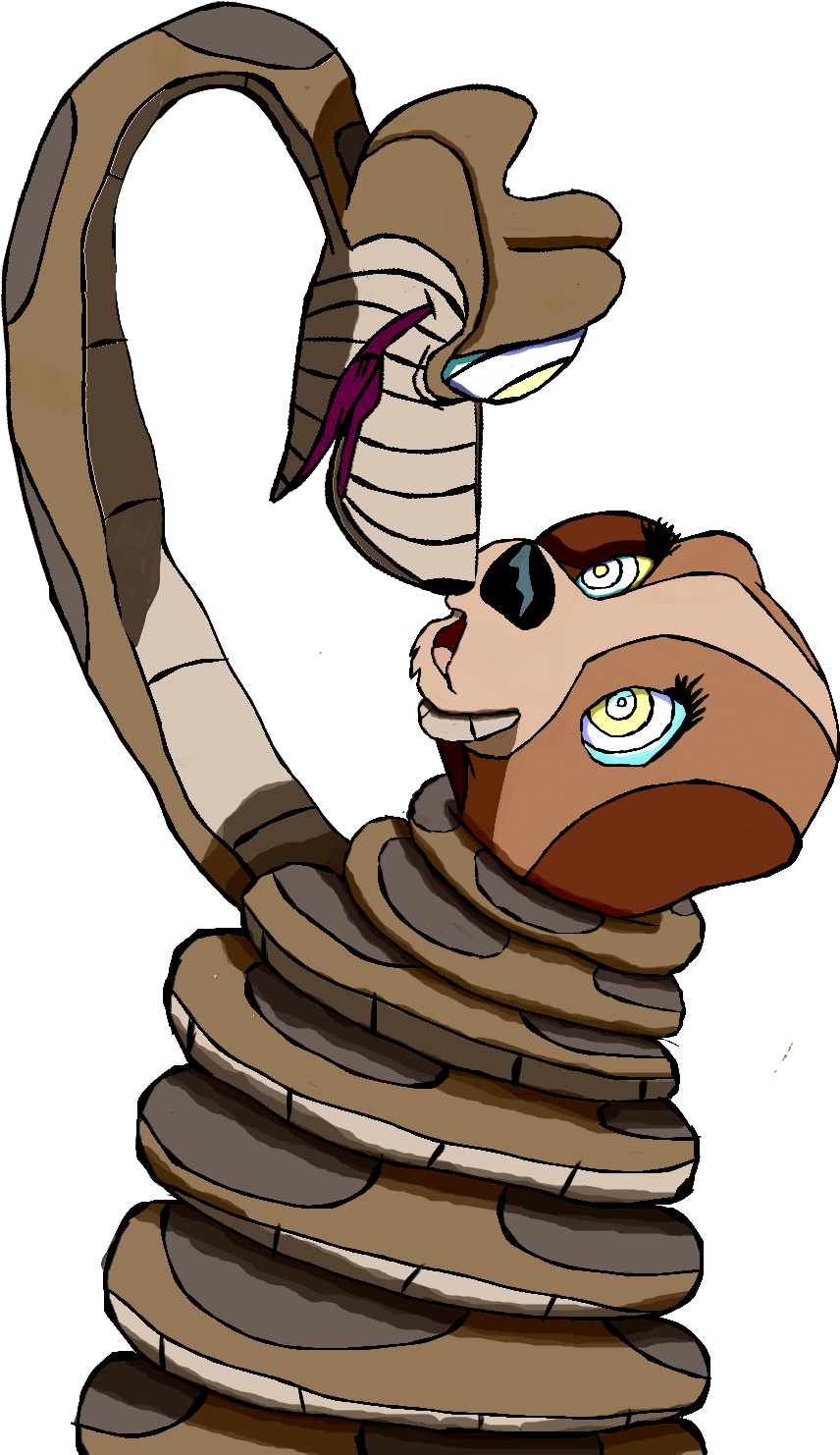 Lady And Kaa By Jhilton0907 - Lady And The Tramp Kaa (2000x1500)