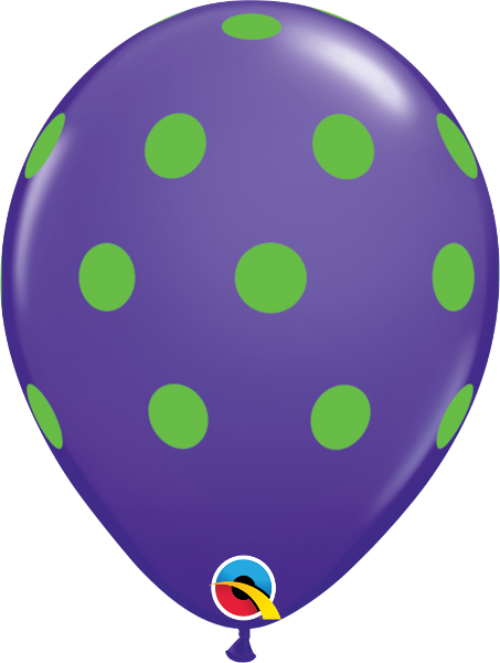 11" Big Polka Dots Colorful Round Latex Balloons - 80-a-round Birthday Latex Balloons | 6 Count | 11" (453x600)