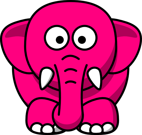 28 Collection Of Pink Elephant Clipart - Cartoon Elephant (600x573)