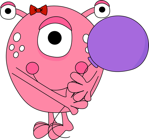 Pink Monster Clipart - Birthday Monster Clip Art (500x470)