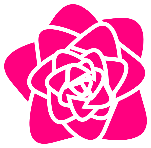 Hot Pink Rose Clip Art At Clker Com Vector Clip Art - Rose Clip Art Png (600x586)