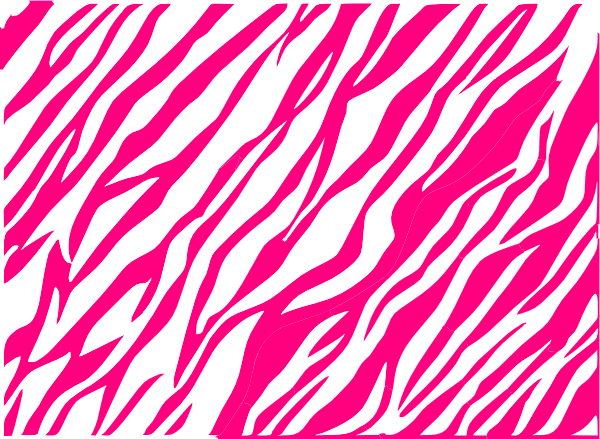 Stripe Clipart Pink Zebra - Pink And White Zebra Print (600x439)