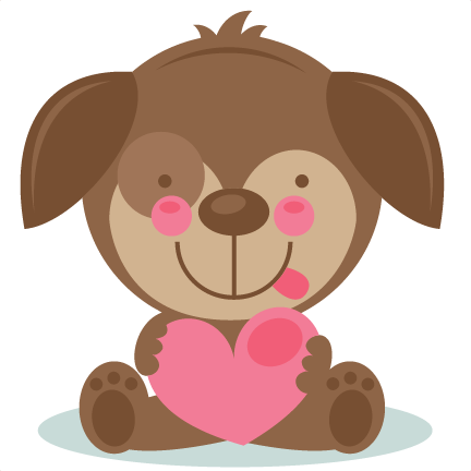 Cute Valentine Puppy Scrapbook Cuts Svg Cutting Files - Valentines Puppy Clip Art (432x432)