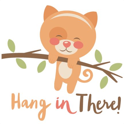 Hang In There Cat Svg Scrapbook Cut File Cute Clipart - Hang In There Clipart (432x432)