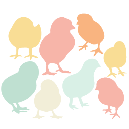 Baby Chick Silhouette Set Svg Scrapbook Title Cat Svg - Scalable Vector Graphics (432x432)