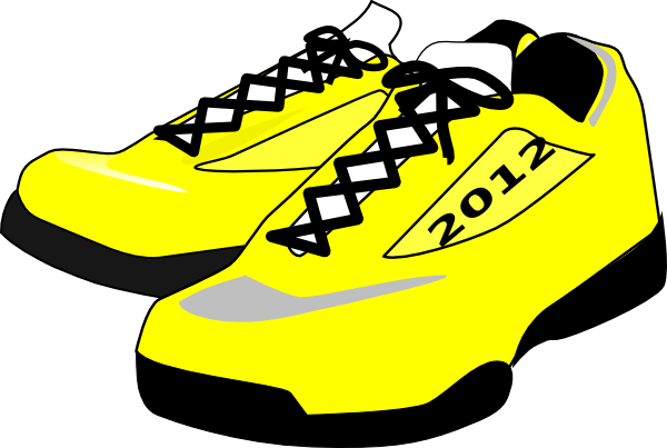 Running, Shoes Clip Art - Shoes Clip Art (600x403)