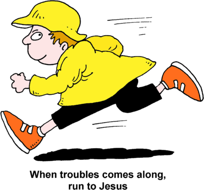 Image Running Boy - Running In The Rain Clipart (400x373)