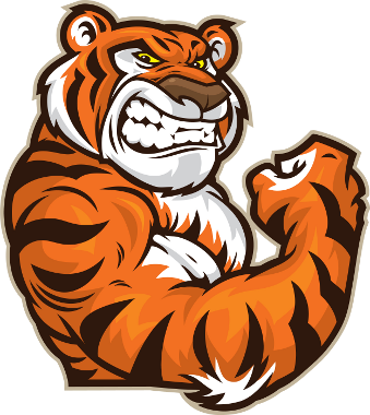 Frank Lebby Stanton Elementary School - Tiger Mascot Logo Png (339x380)