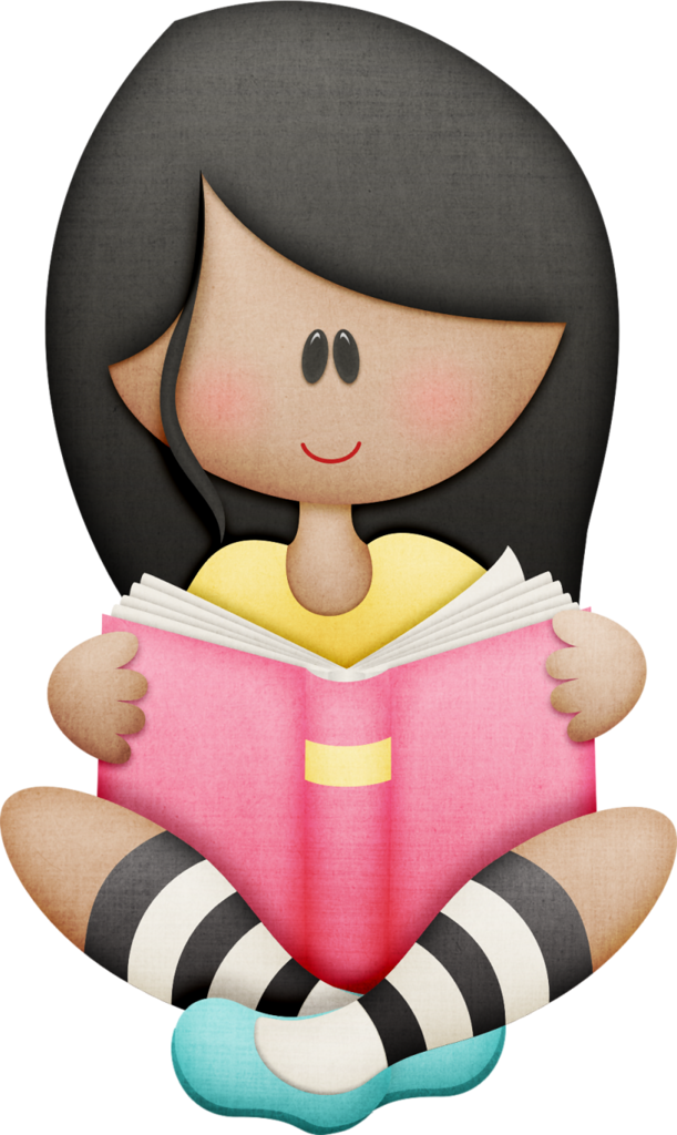 B *✿* Vamos Al Cole ✿the Book Club - Niña Leyendo Dibujo Png (611x1024)
