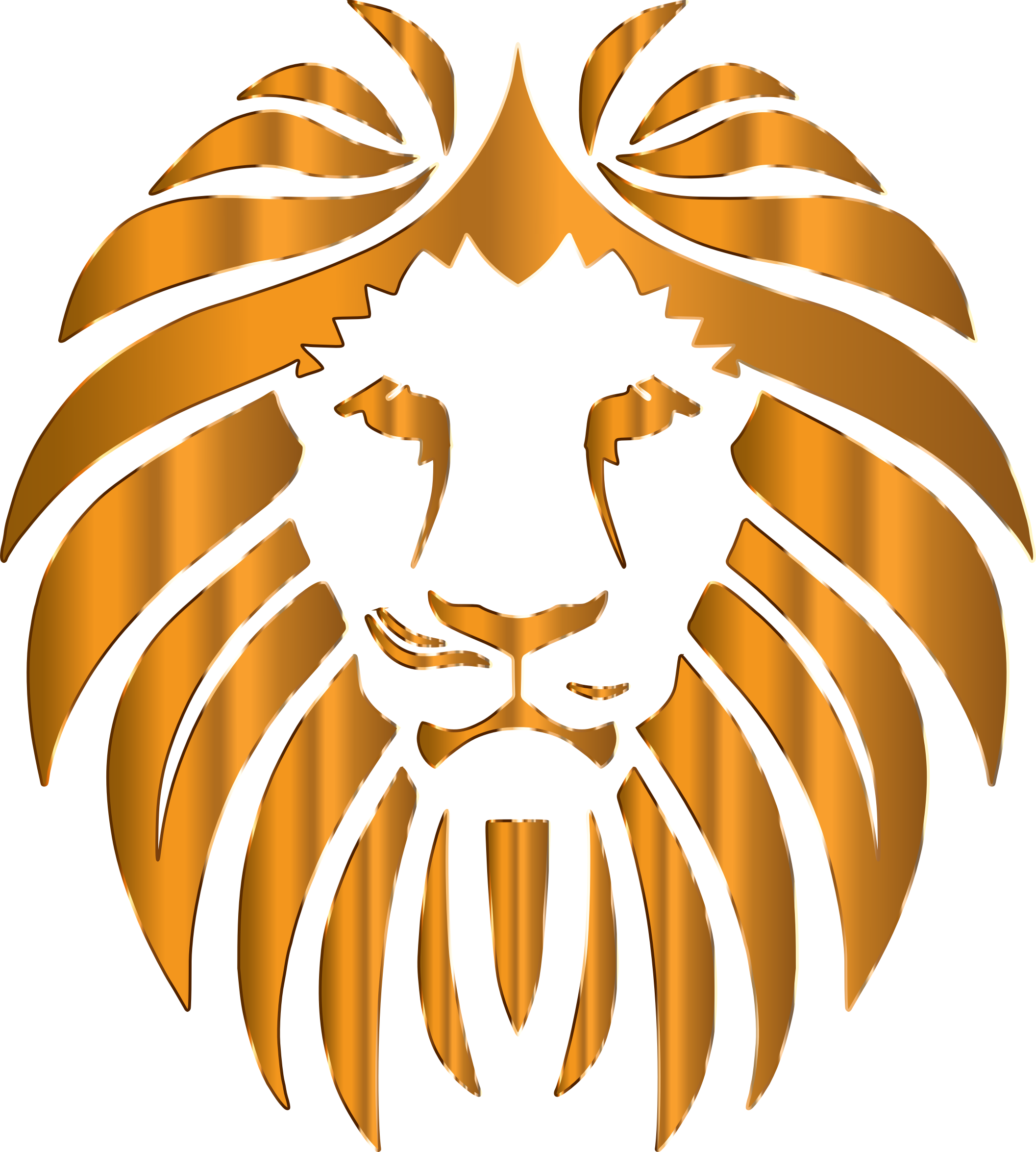 Golden Lion Clipart - Lion Logo No Background (2114x2350)