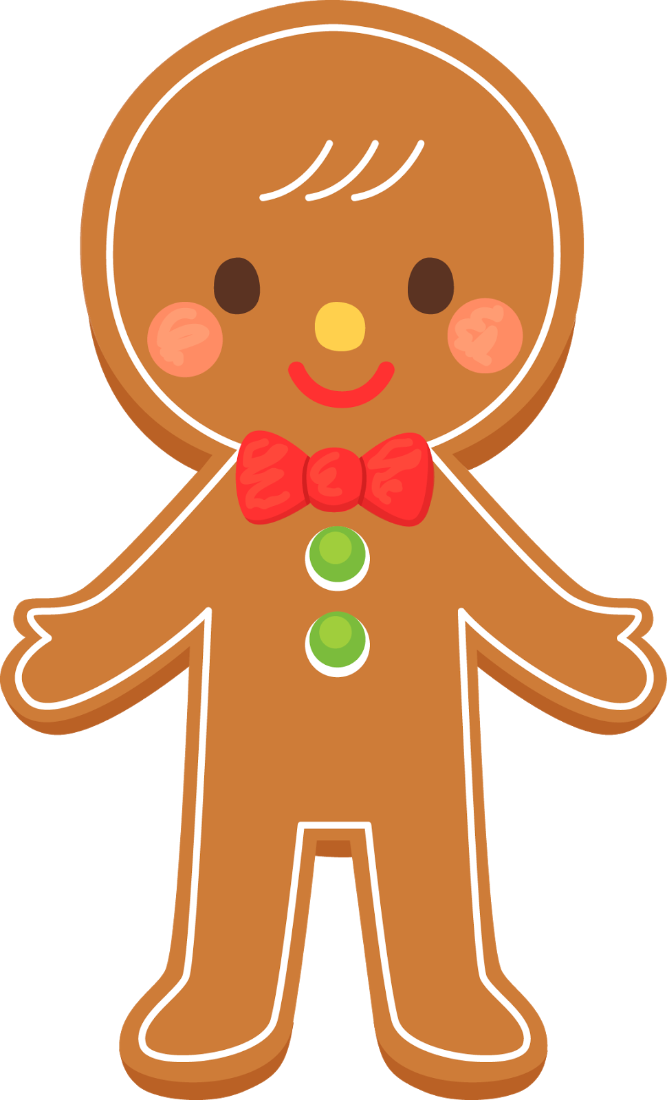 Ginger Clipart Cartoon - Gingerbread Man Clipart Transparent (970x1600)